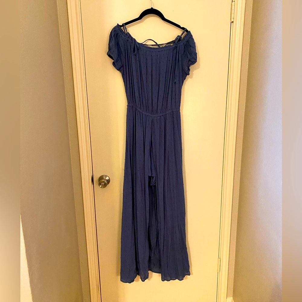 Blue romper dress